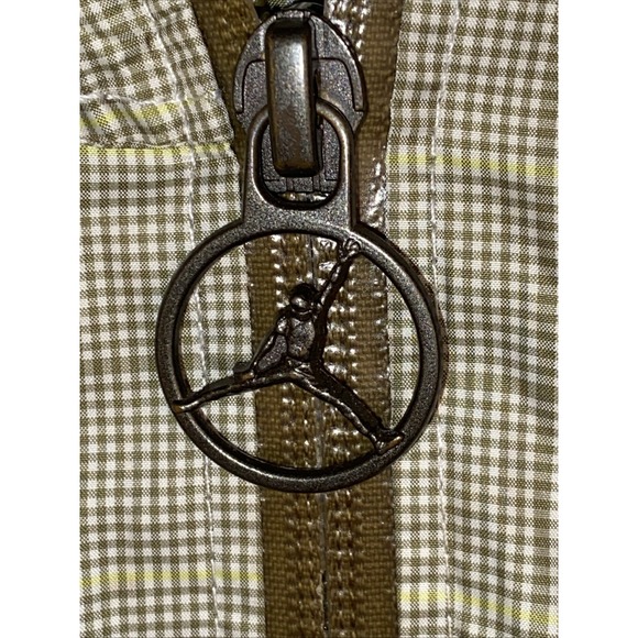 Vintage Nike Air Jordan Members‎ Only Windbreaker Jacket Green/Checker Size XXLT - Picture 4 of 15